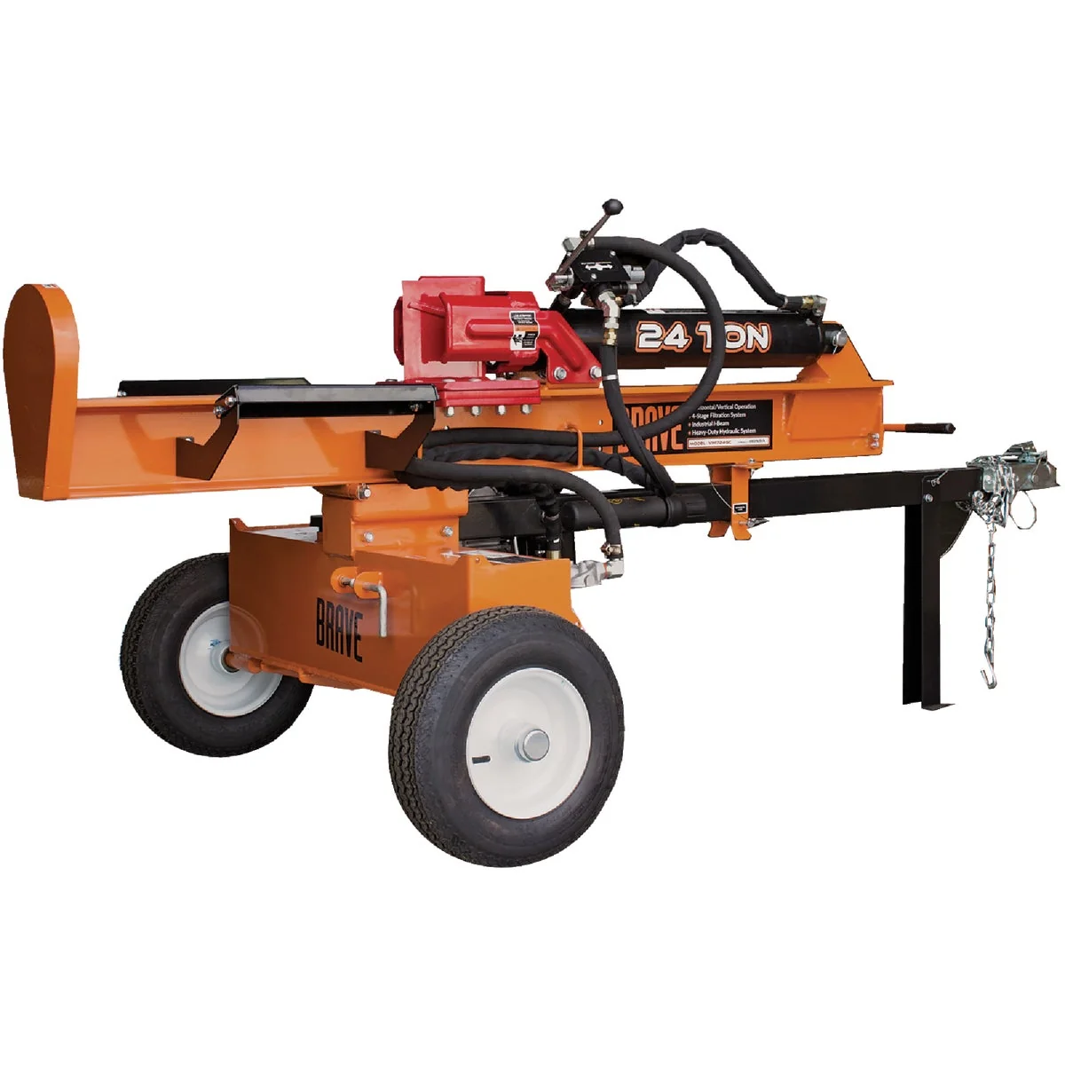 Functional Brave 24 Ton Vertical Horizontal Log Splitter Honda GC160 Detailed