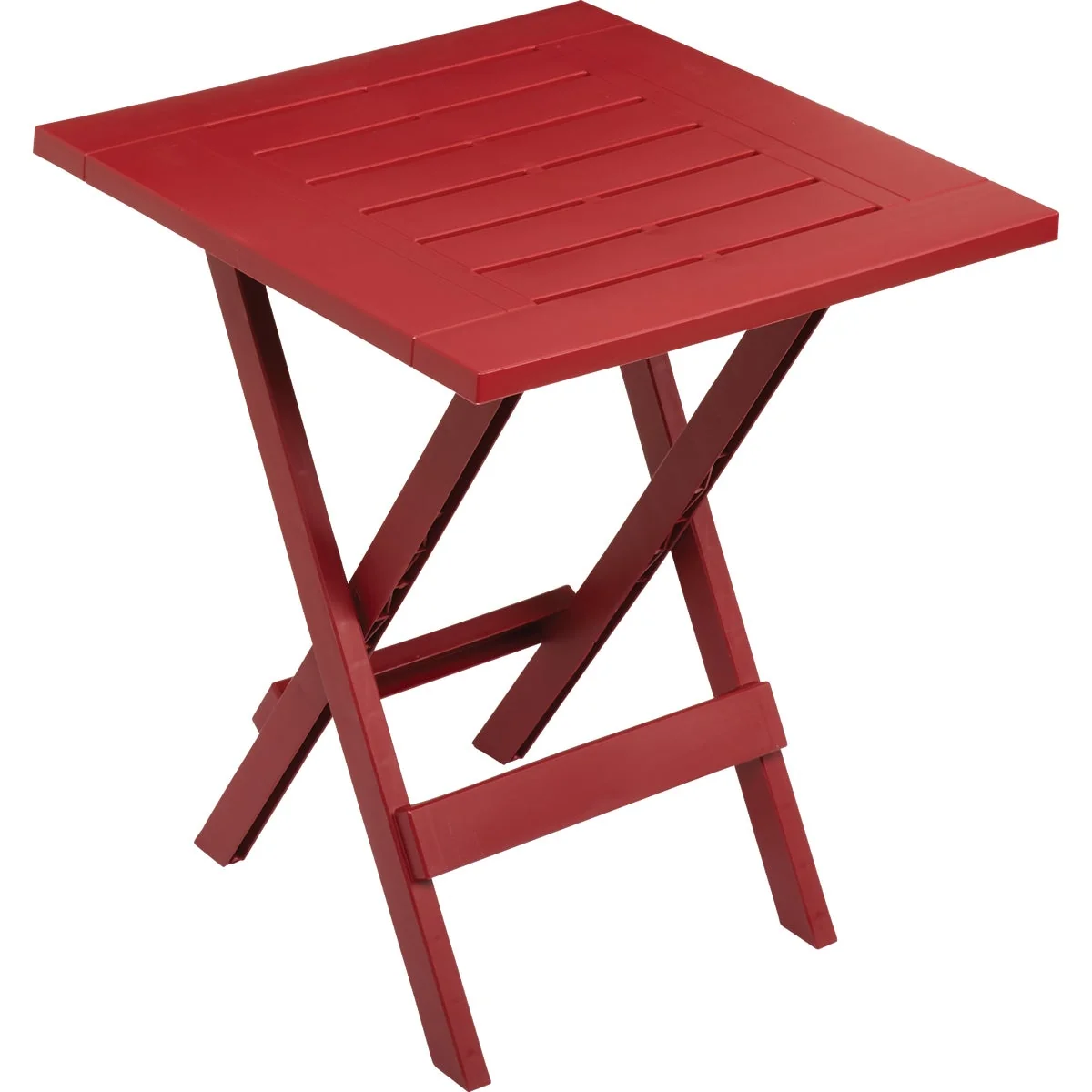High-Performance Gracious Living Quick-Fold 17 In. Square Crimson Red Folding Side Table Exclusive