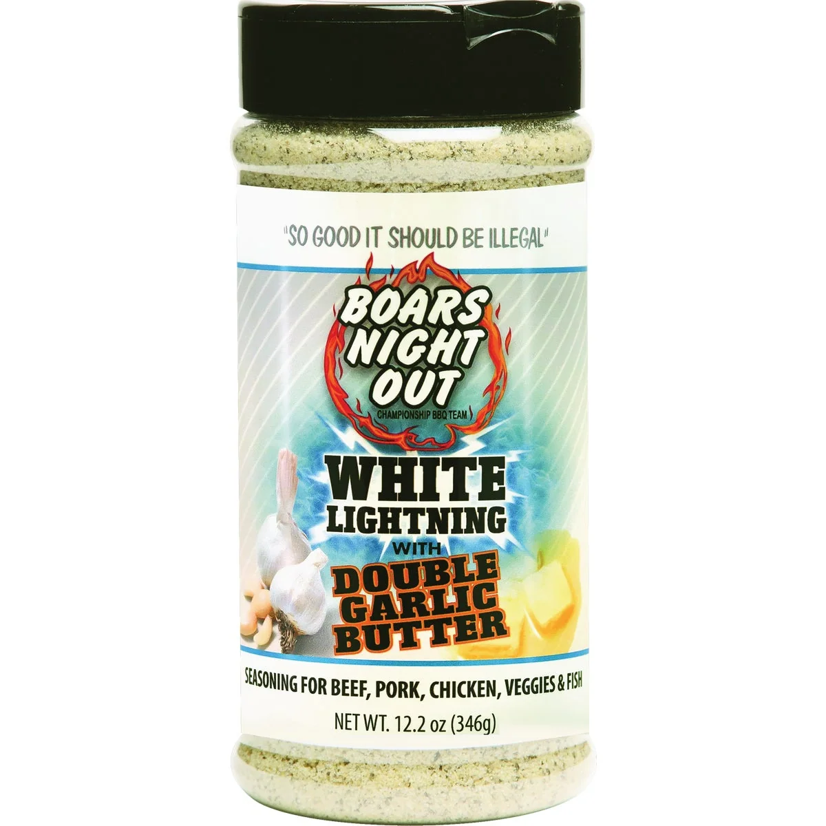 Detailed Boars Night Out 12 Oz. White Lightning with Double Garlic Rub Carefully Designed