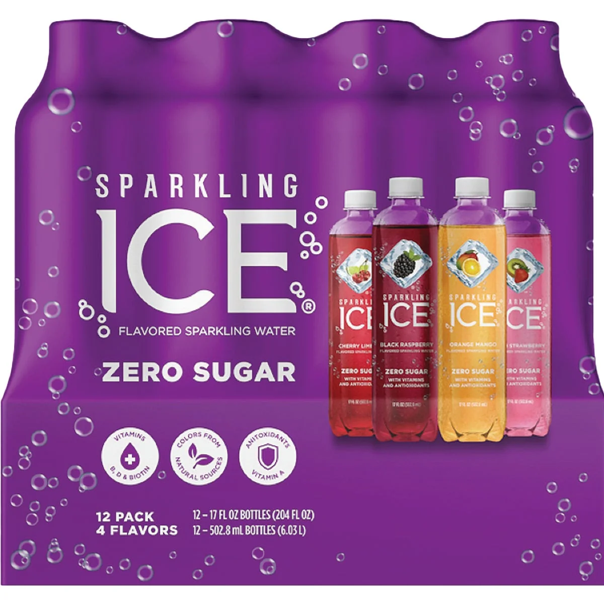 Contemporary Talking Rain Sparkling Ice 17 Oz. Purple Pack Water Exceptional
