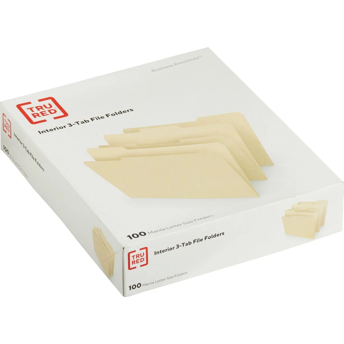 First-Class Staples 1 3 Cut Letter Size Manila File Folder 100-Pack Outstanding