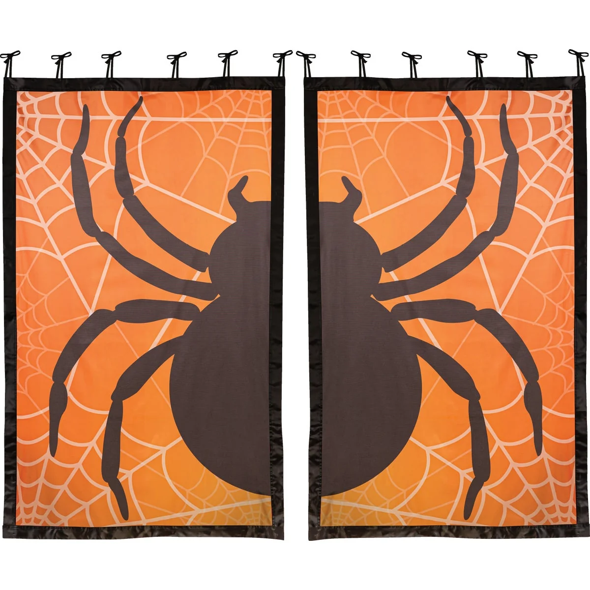 Long-Lasting Evergreen Shadow Scapes Black Spider Window Shade Set of 2 Crafted