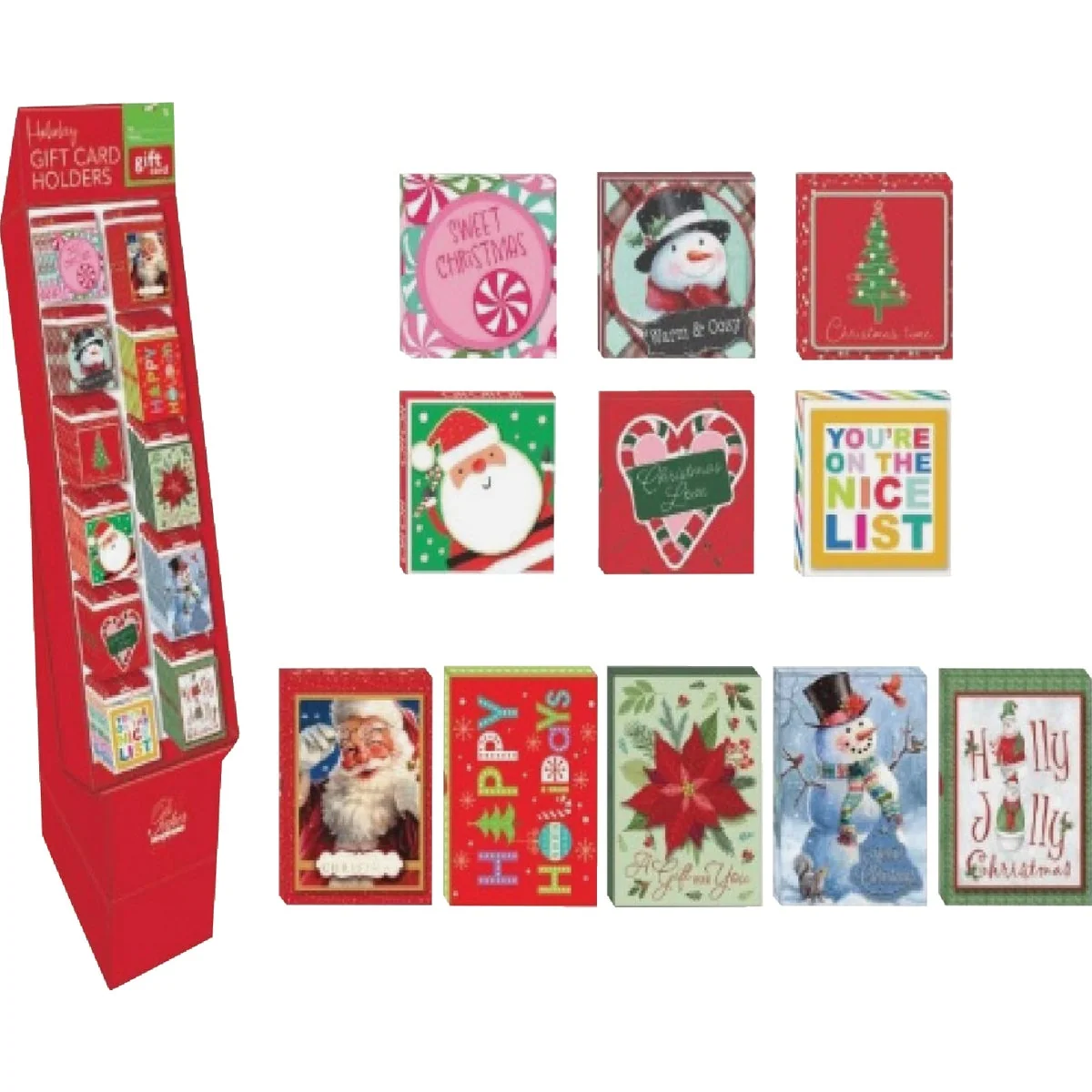 High-Grade Paper Images 66-Piece Gift Card Holder Floor Display High-End