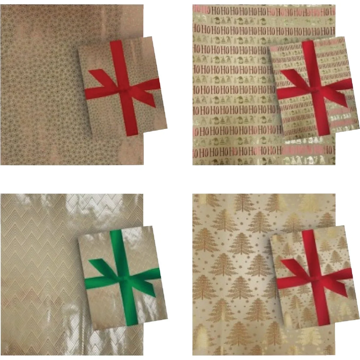 Official Paper Images 30 In. Hot Stamp Kraft Paper Gift Wrapping Paper Enhanced