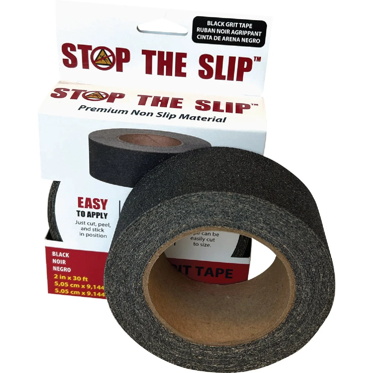 Verified Stop The Slip 2 In. x 30 Ft. Black Non-Slip Grit Tape Expertly Made