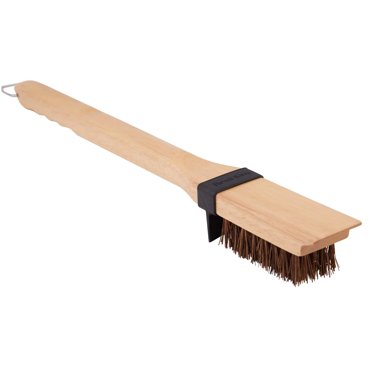 Practical Broil King 20.8 In. Palmyra Bristles Wood Handle Heavy-Duty Grill Cleaning Brush Easy-to-Use