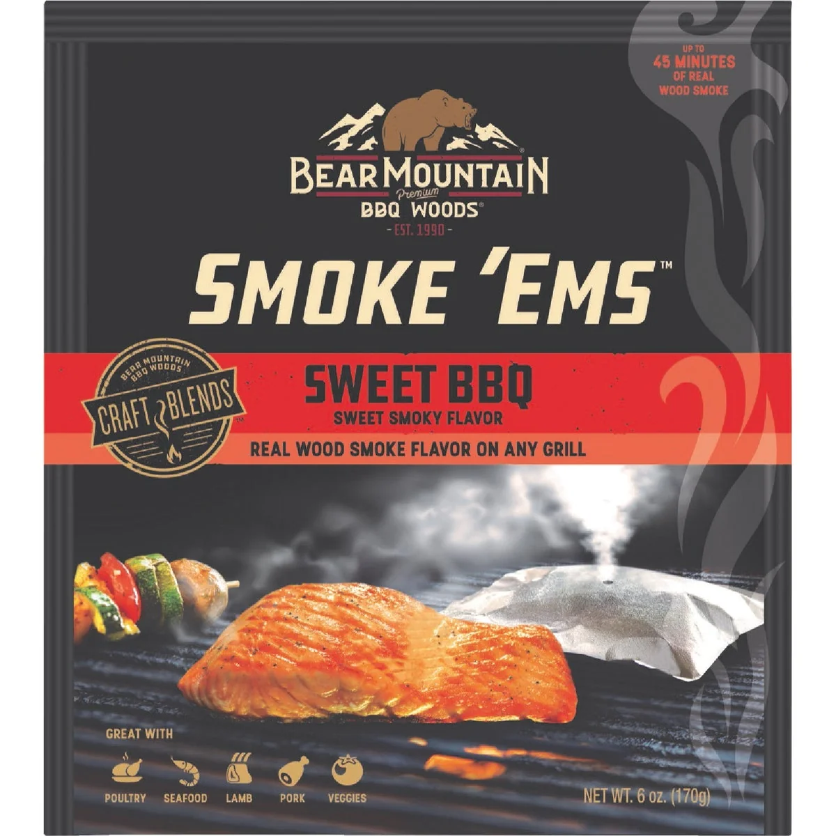Fashionable Bear Mountain BBQ Sweet Smoke 'ems 6 Oz. Smoking Chips Original Design