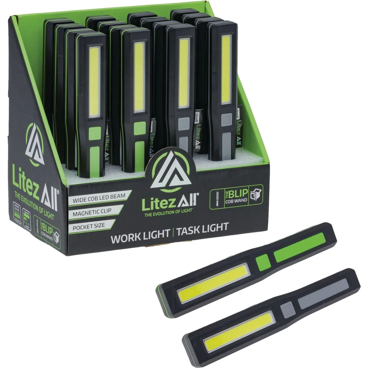 Authentic LitezAll Blip Mini 100 Lm. COB LED Handheld Work Light Reusable