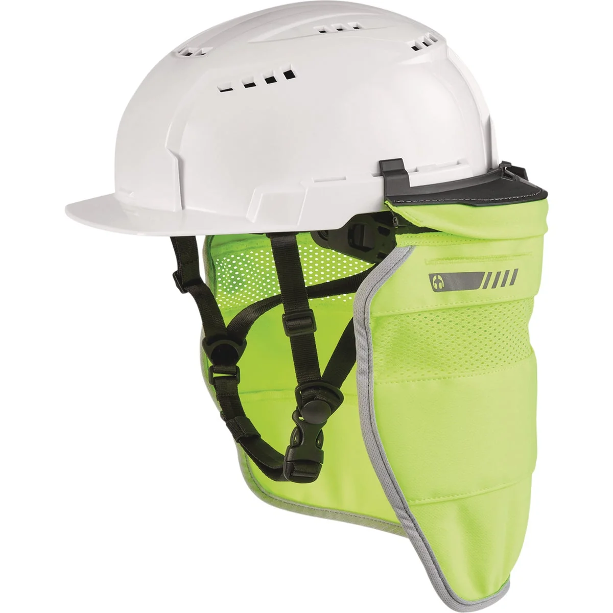 Comfortable Milwaukee Bolt Hi-Vis Yellow Nylon Hard Hat Sunshade with 50 UPF UV Protection Enhanced
