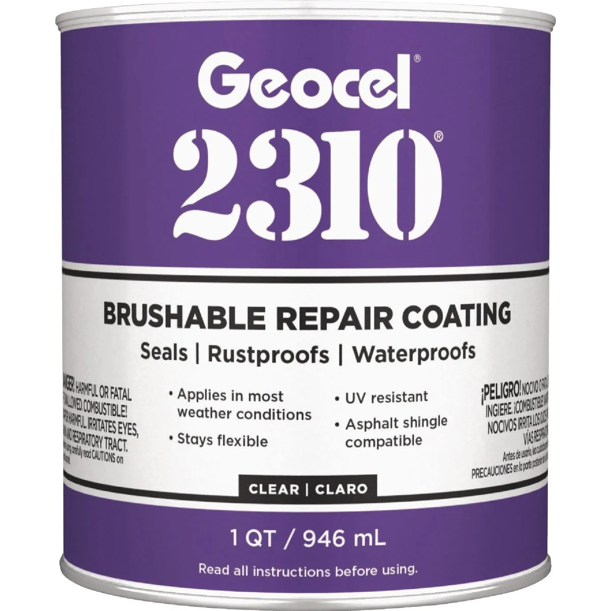 Practical Geocel 2310 Clear 1 Qt. Tripolymer Brushable Repair Sealant Coating Optimized