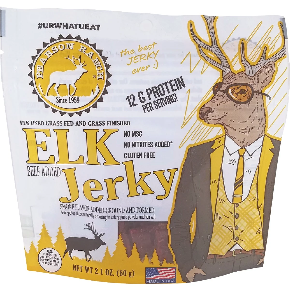 Modern Pearson Ranch 2.1 Oz. All-Natural Elk Jerky Excellent