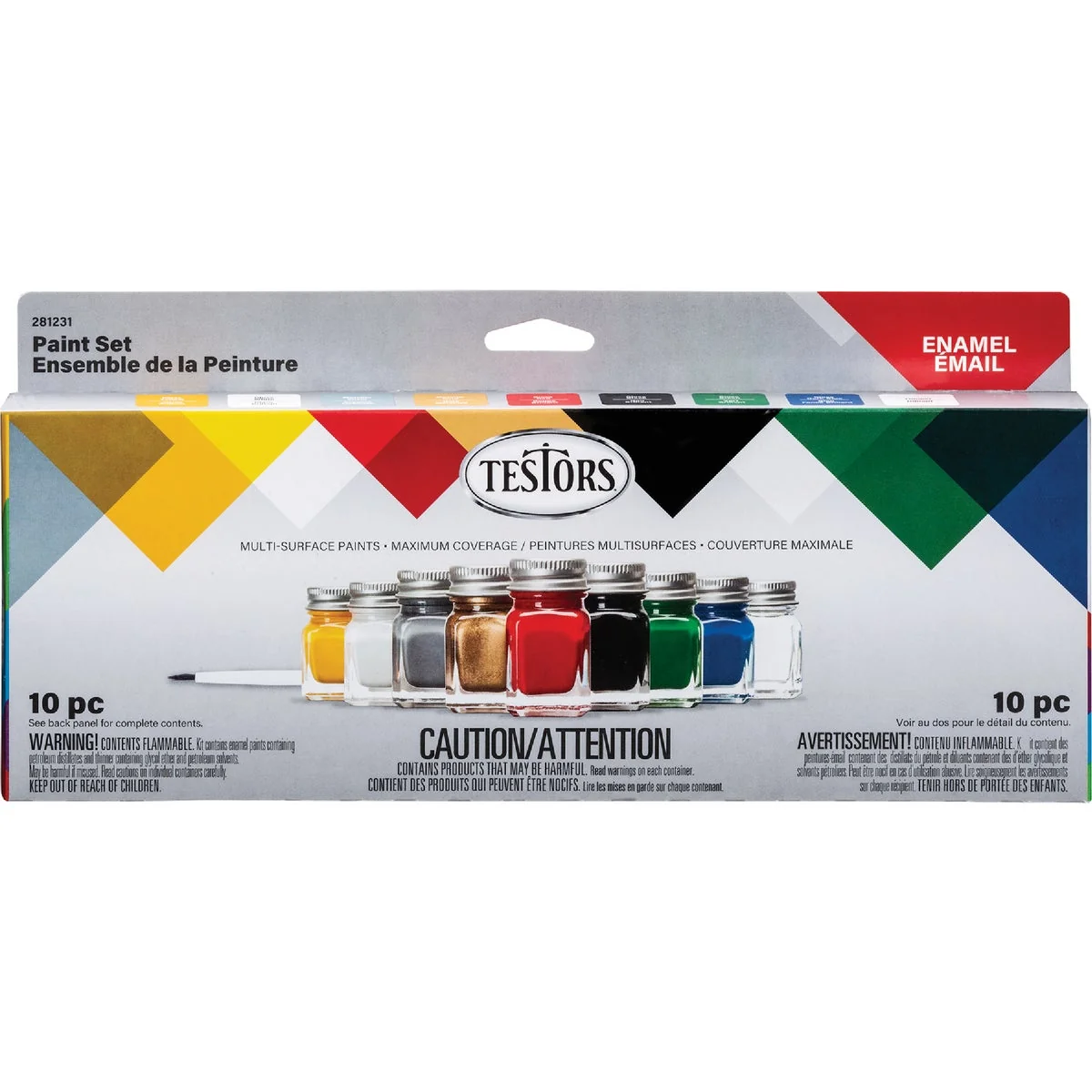 Trusted Testors Craft Multi-Surface Enamel Paint Set 9-Bottle Exceptional