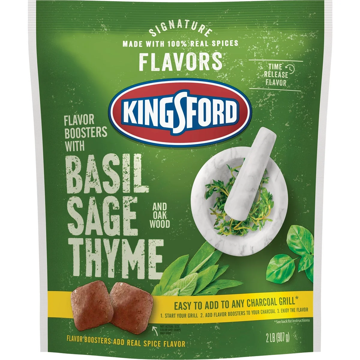 Premium Material Kingsford Signature Flavors 2 Lb. Basil Sage Thyme Charcoal Flavor Booster Crafted