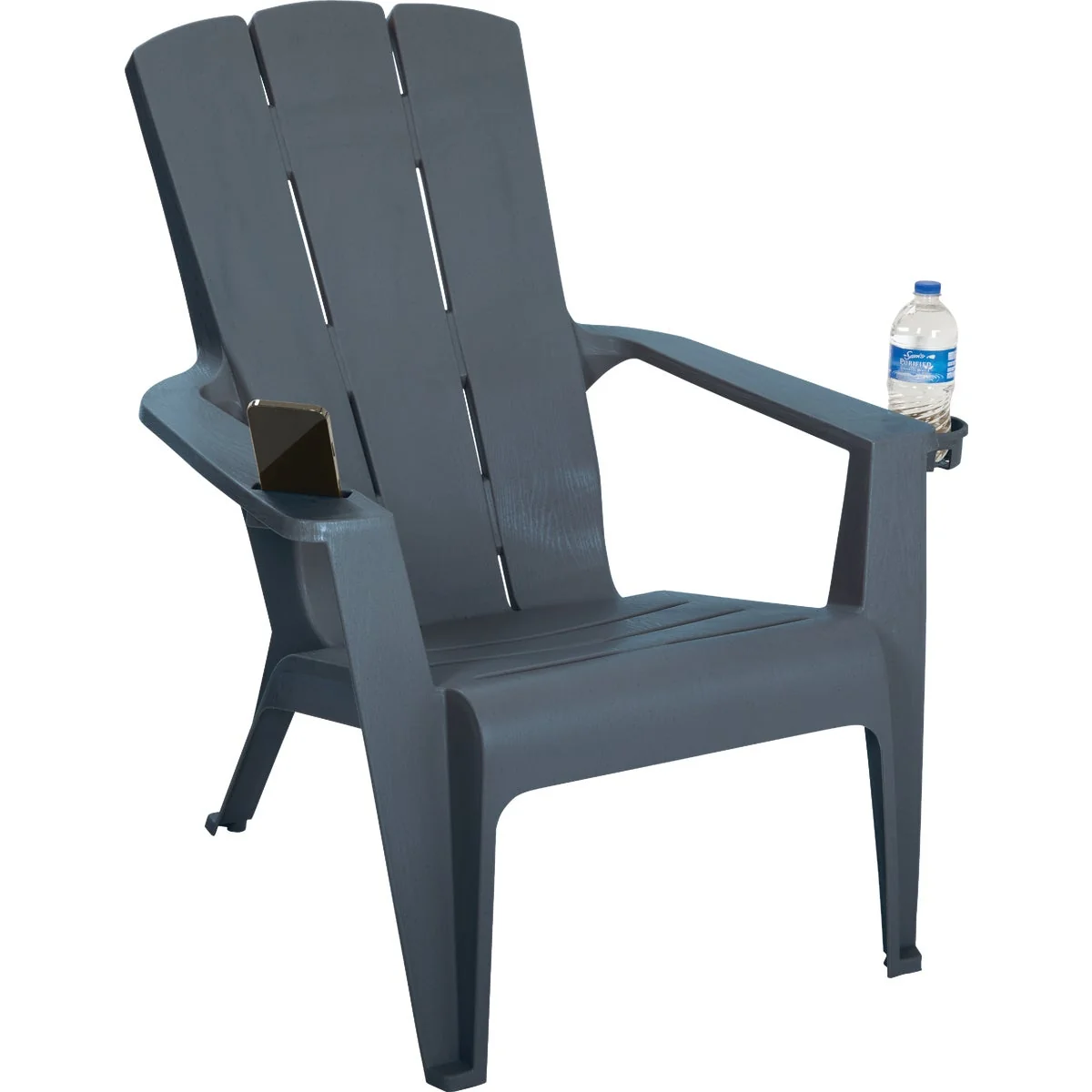 Exceptional Gracious Living Flat Gray Deluxe Contour Adirondack Chair Traditional