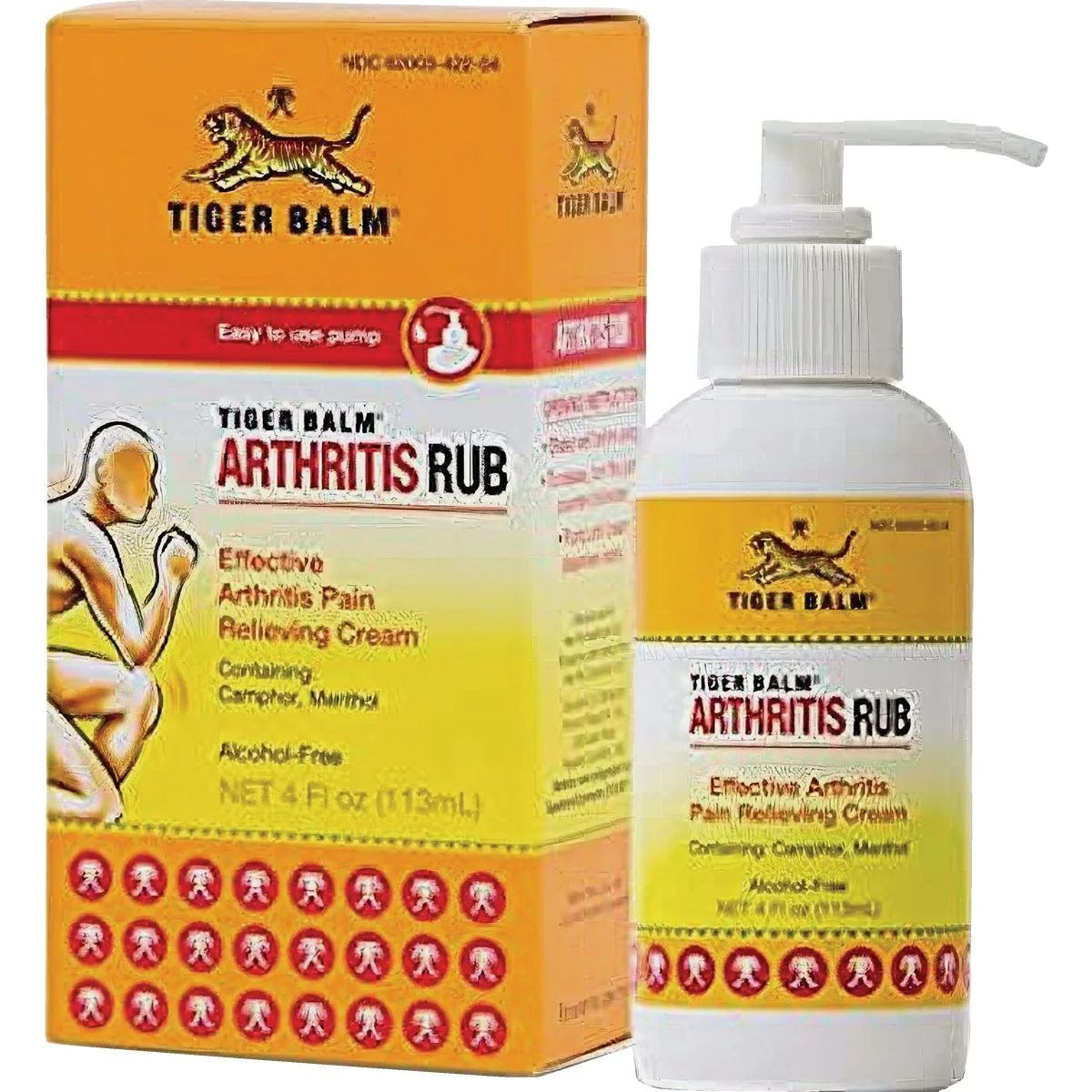 Fine Crafted Tiger Balm 4 Oz. Arthritis Rub Pain Reliever Excellent