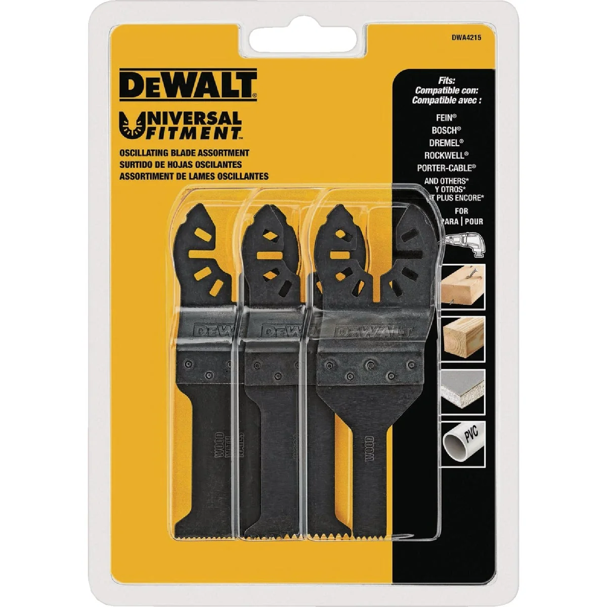 Casual DEWALT Universal Fitment Oscillating Blade Assortment 3-Piece Functional