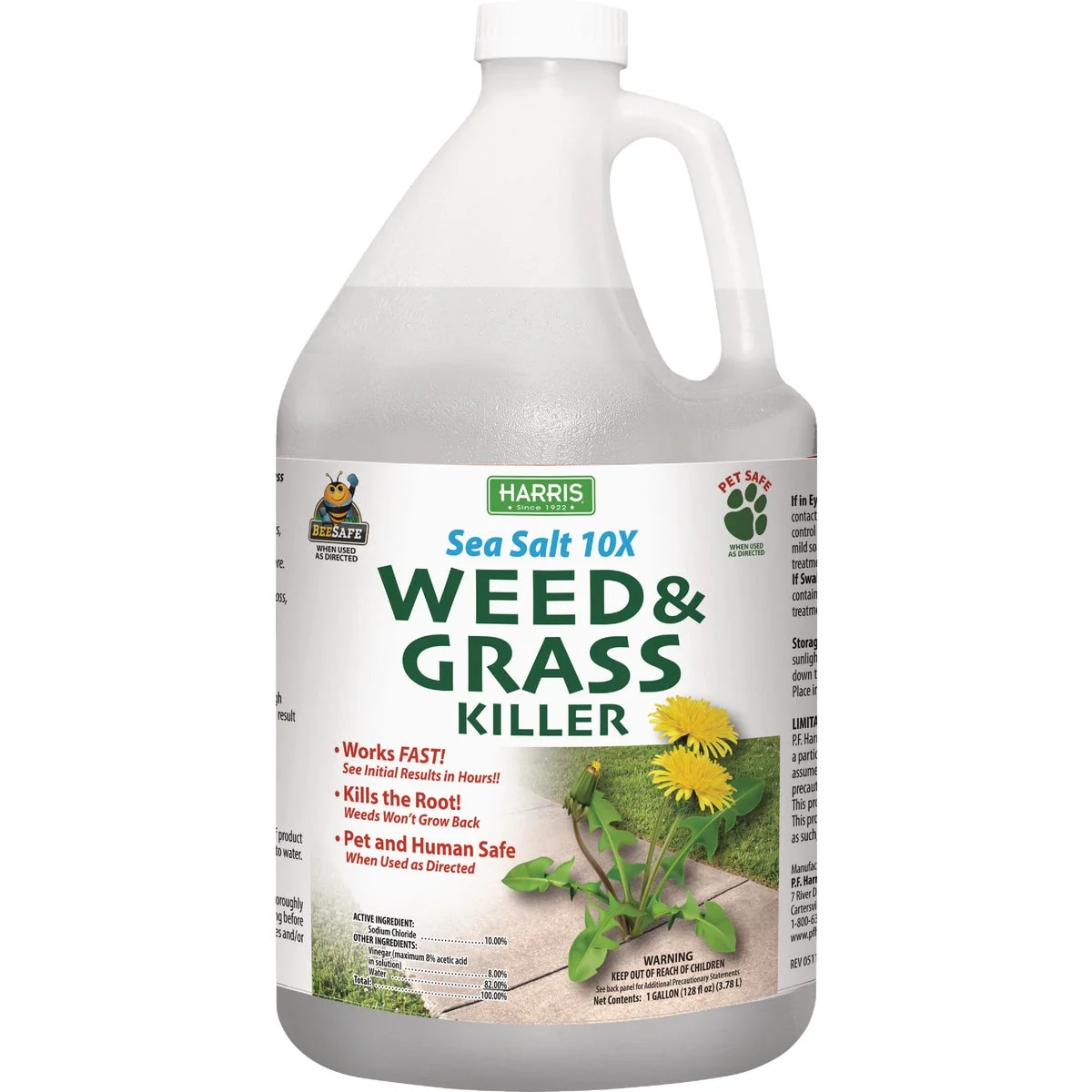 Dependable Harris Sea Salt 10X 1 Gal. Ready to Use Spray Weed Grass Killer Authentic