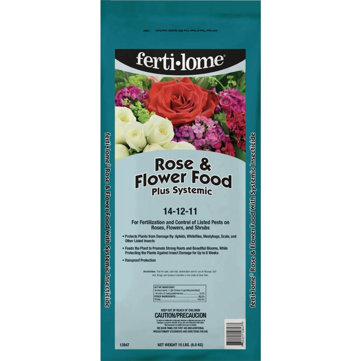 Durable Ferti-lome 15 Lb. 14-12-11 Rose Flower Dry Plant Food Genuine