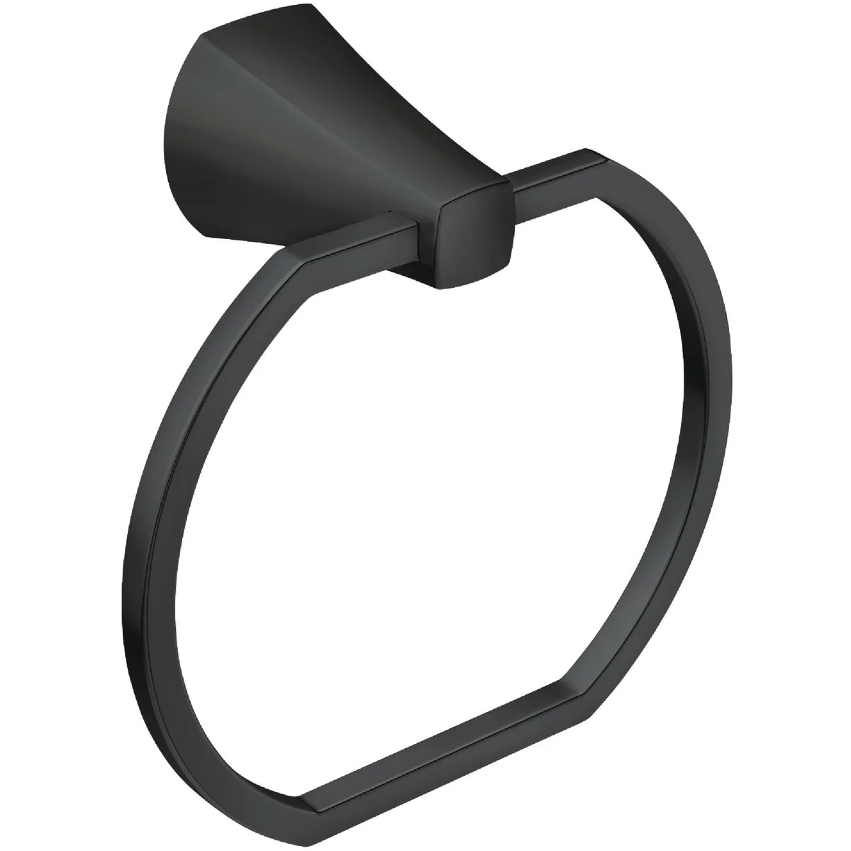 World-Class Moen Lindor Towel Ring Matte Black Powerful