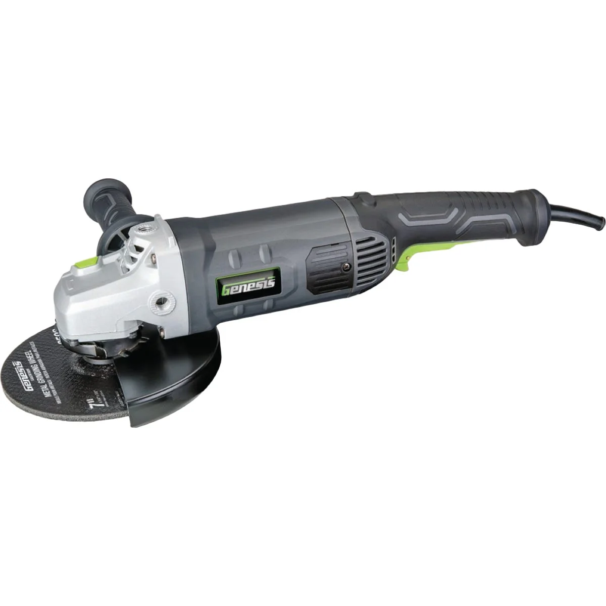 Verified Genesis 7 In. 15 Amp Angle Grinder with 3-Position Side Handle Wheel Guard Original Design
