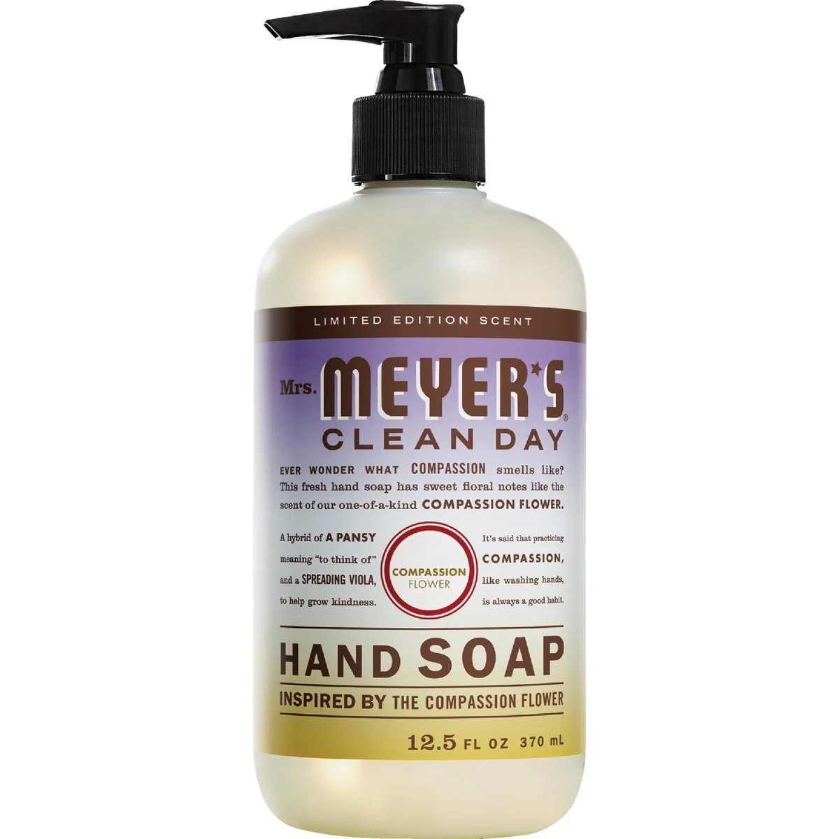 Recyclable Mrs. Meyer's Clean Day 12.5 Oz. Compassion Flower Liquid Hand Soap Prestigious