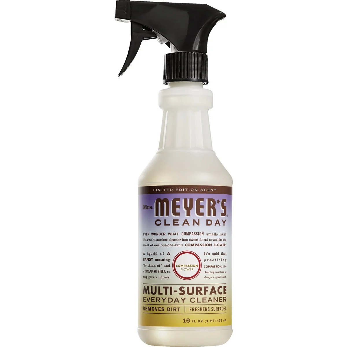 Contemporary Mrs. Meyer's Clean Day 16 Oz. Compassion Flower Multi-Surface Everyday Cleaner Relaxed