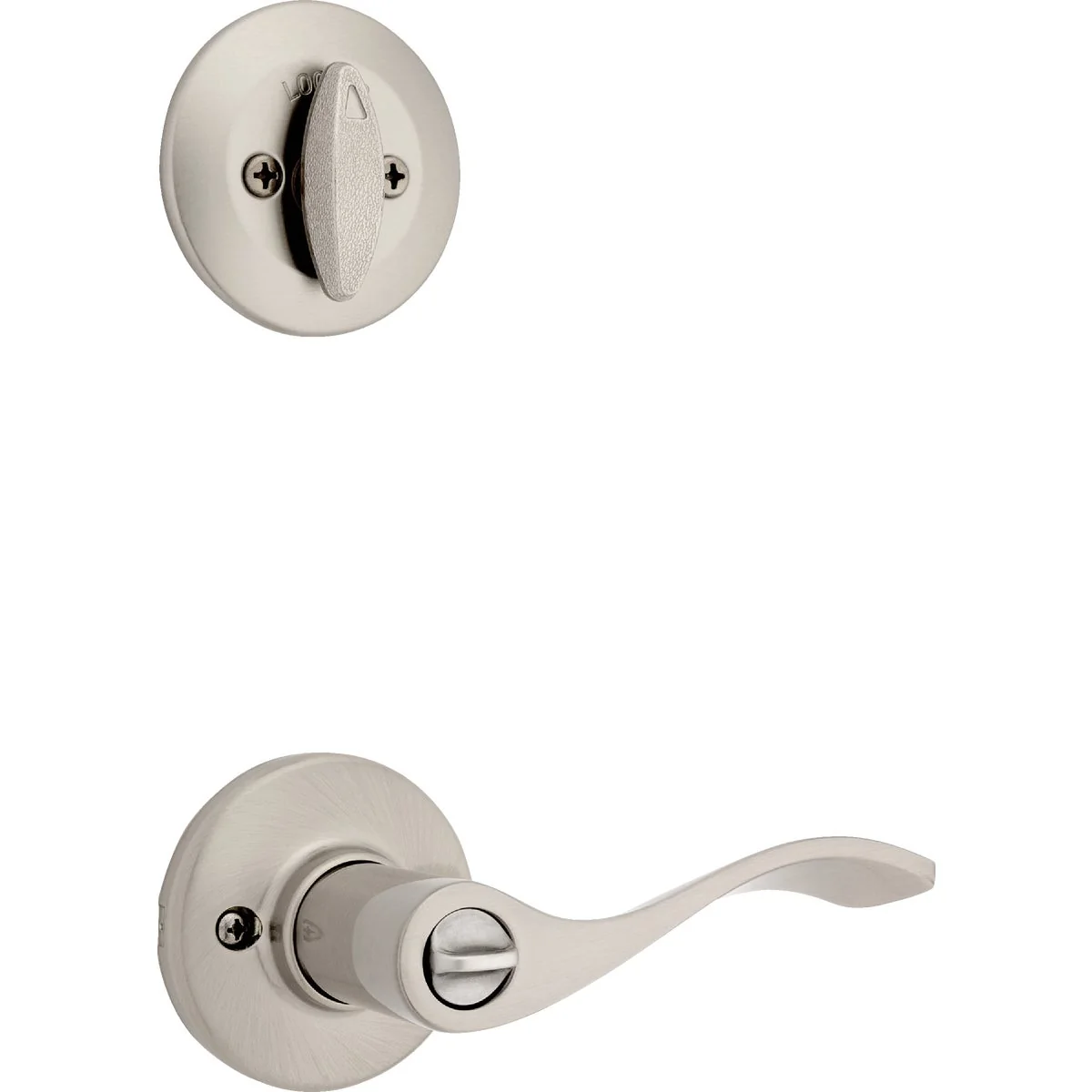 Trendy Kwikset Balboa Satin Nickel Deadbolt and Lever Combo with Smartkey Efficient