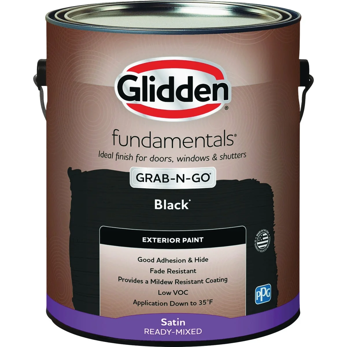 Safe Glidden Fundamentals Exterior Grab-N-Go Black Satin GL Durable