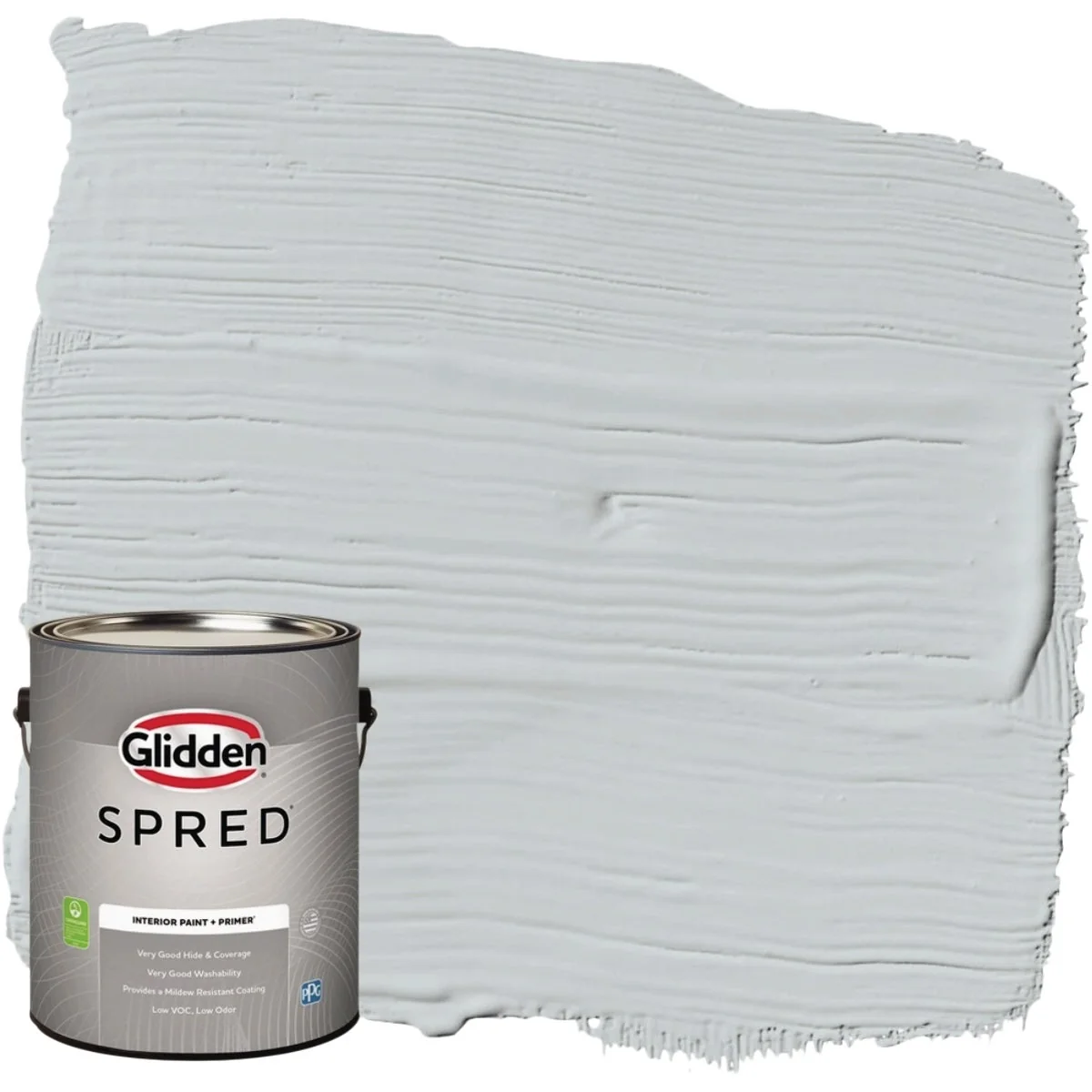 Innovative Glidden Spred Interior Grab-N-Go Paint Primer Semi-Gloss Paint Ghost Whisperer 1 Gal. Relaxed