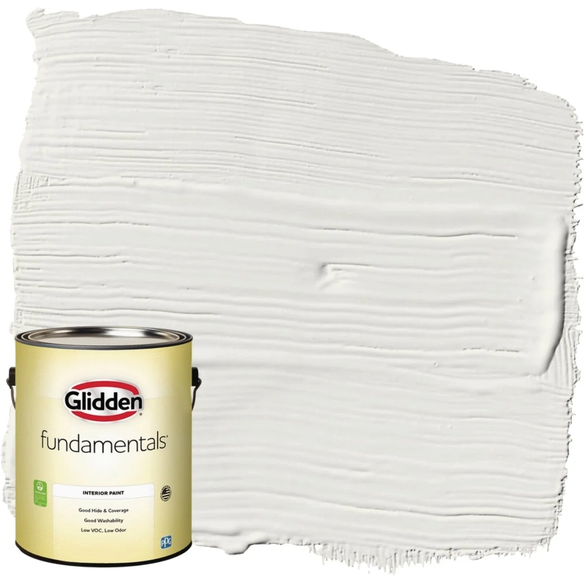 Easy-to-Use Glidden Fundamentals Eggshell Interior Paint White 1 Gal. Expertly Made