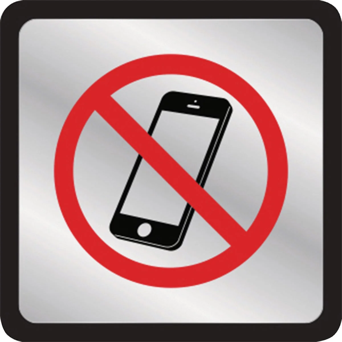 Effective Hy-Ko No Cell Phones Symbol Plaque Pure