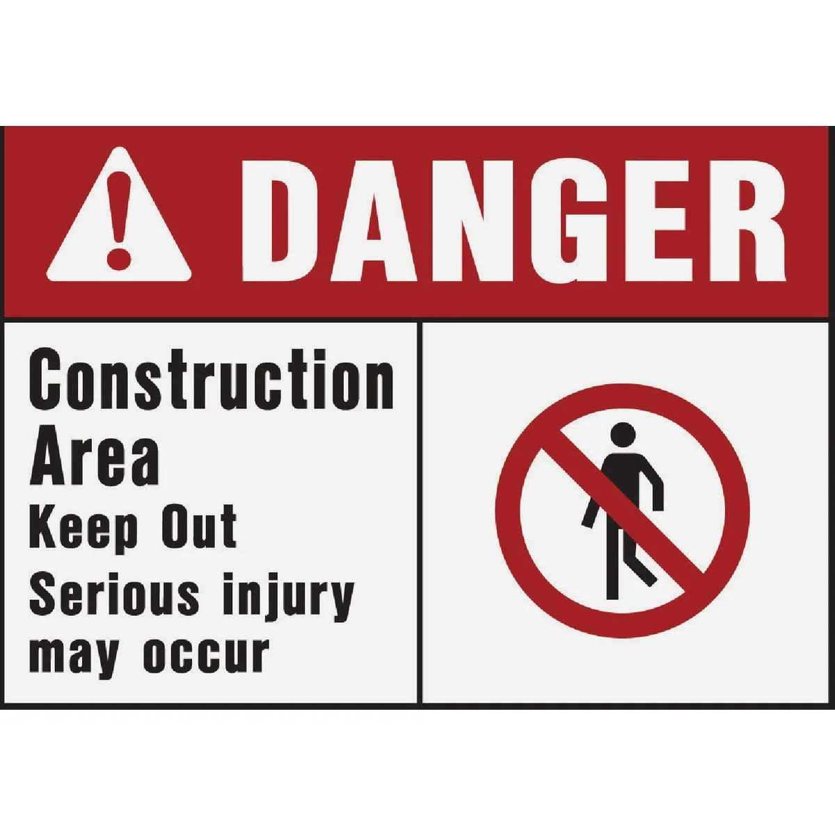 Breathable Hy-Ko Danger Construction Area Sign Recyclable