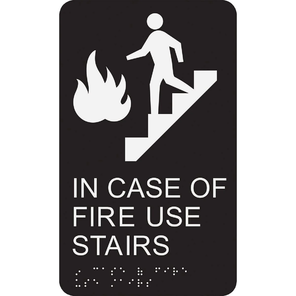 Secure Hy-Ko Braille Use Stairs Sign Optimized