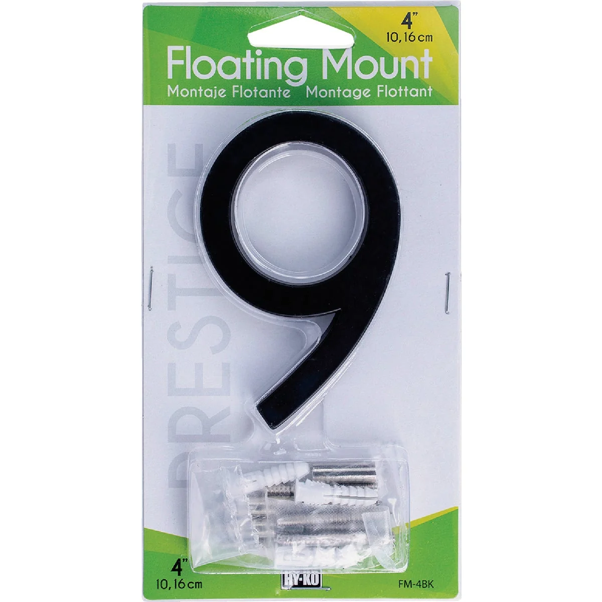 Expertly Made Hy-Ko 4 In. Black Floating Mount Number 9 Genuine