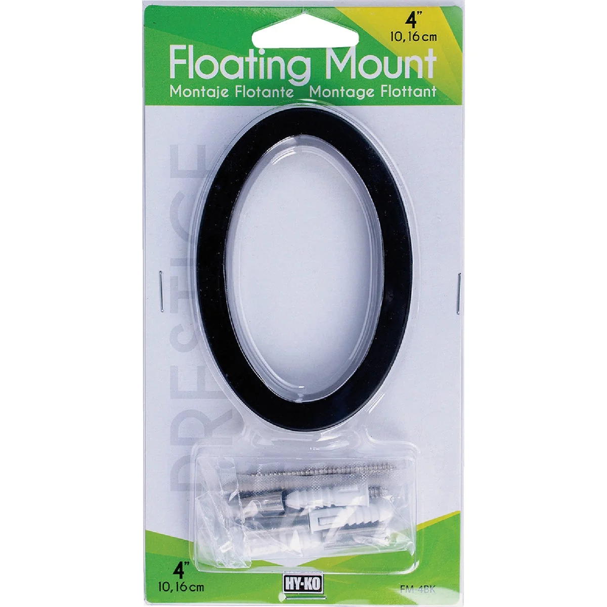 First-Class Hy-Ko 4 In. Black Floating Mount Number 0 Smooth