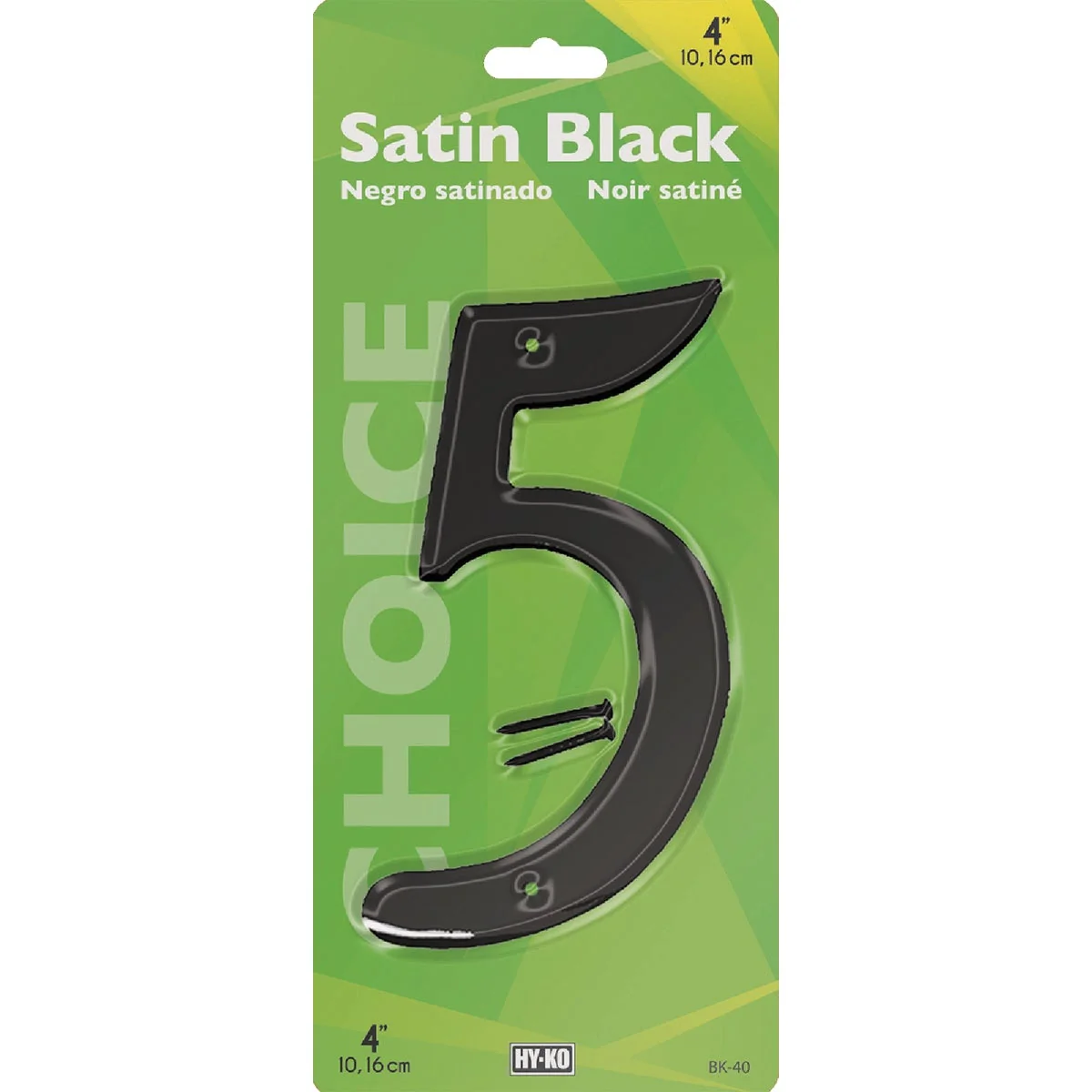 Environmentally Friendly Hy-Ko 4 In. Satin Black Number 5 Elite