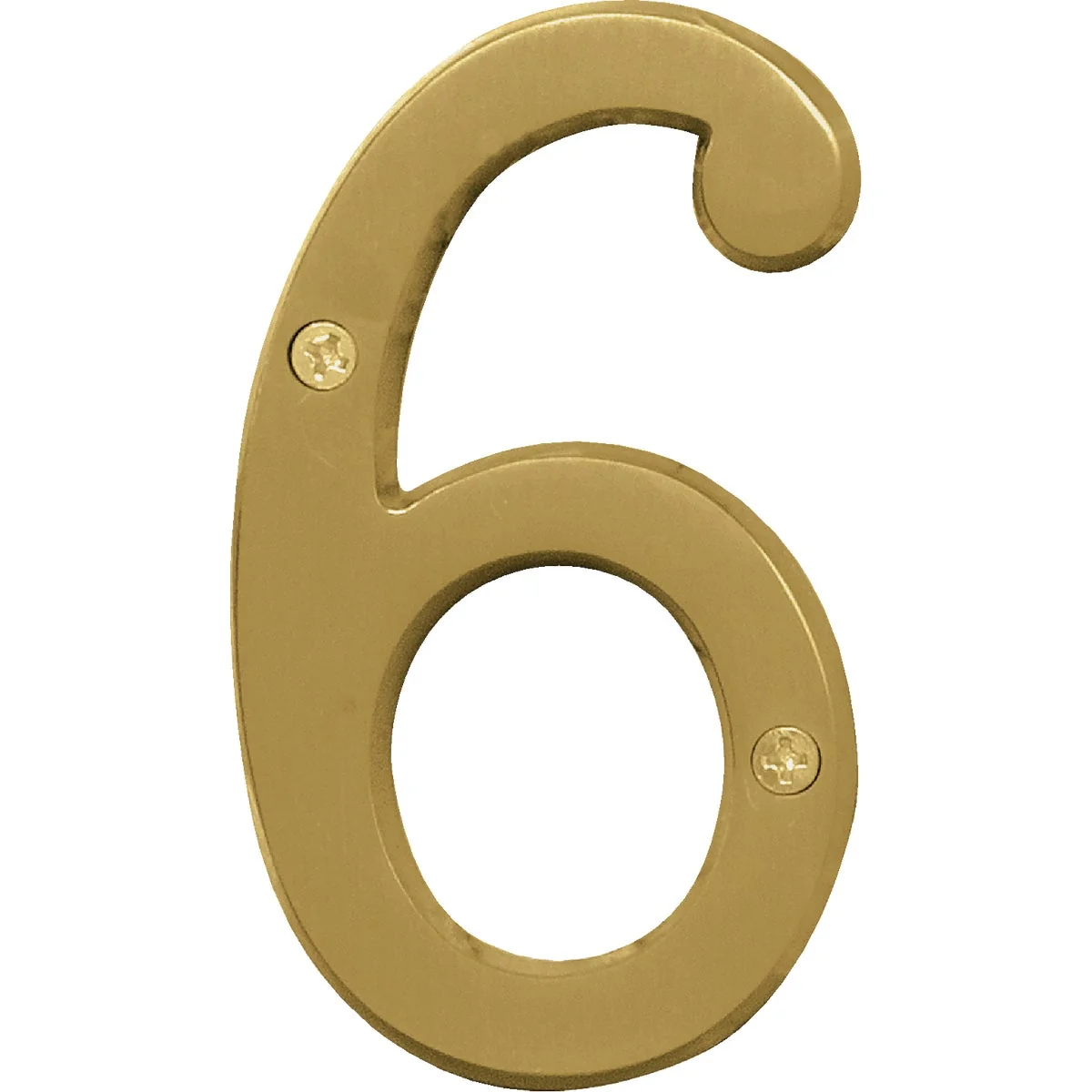 Healthy Hy-Ko 4 In. Brushed Brass Number 6 Efficient