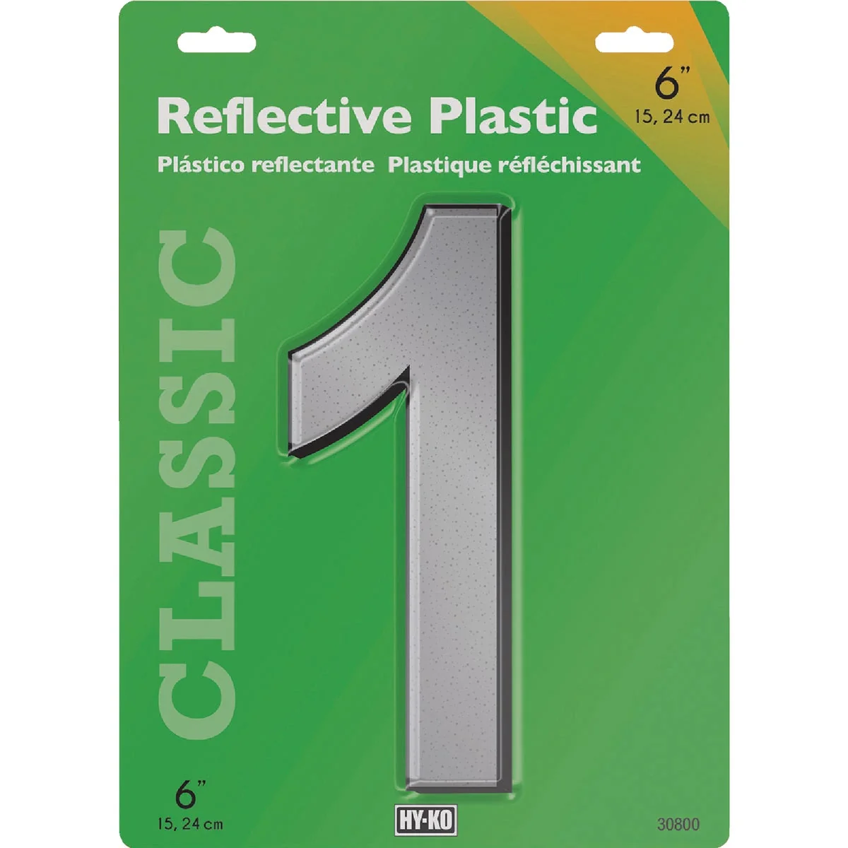 Recyclable Hy-Ko 6 In. Reflective Plastic Number 1 World-Class