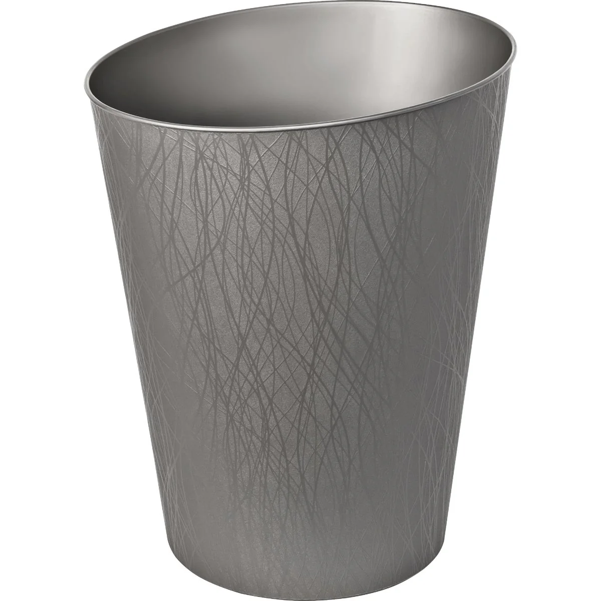 Excellent Hefty 2.3 Gal. Gun Metal Wastebasket Solid