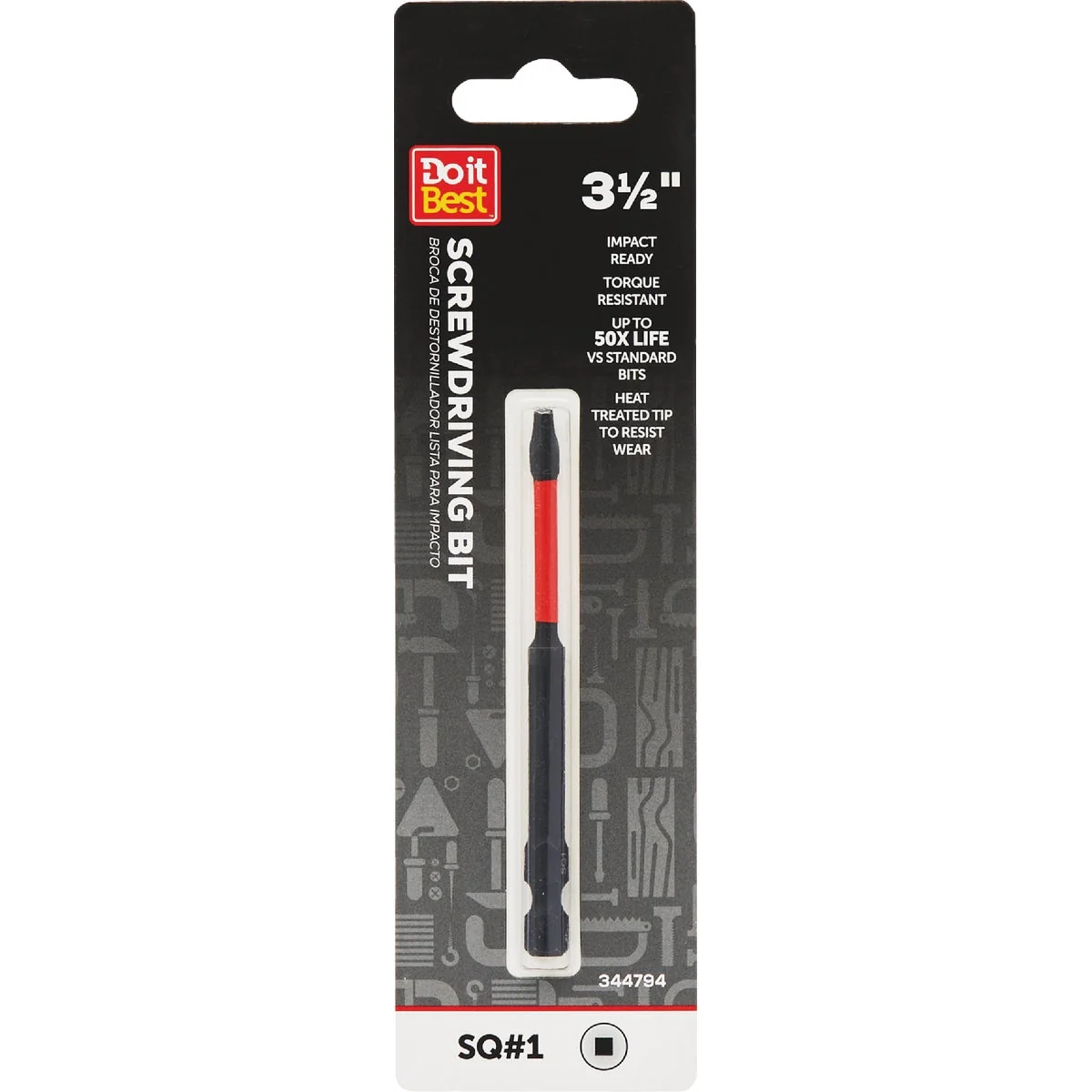 Clean Do it 1 Square Recess 3.5 In. Screwdriver Bit Powerful
