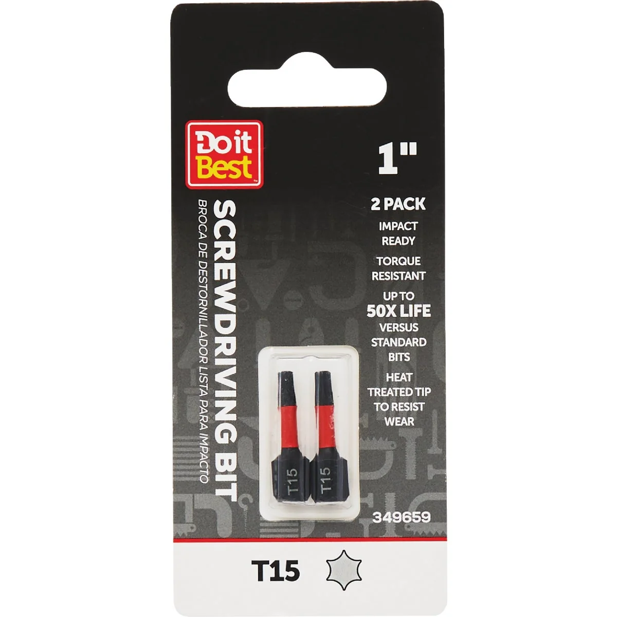 Outstanding Do it T15 Torx 1 In. Screwdriver Bit 2-Pack Effective