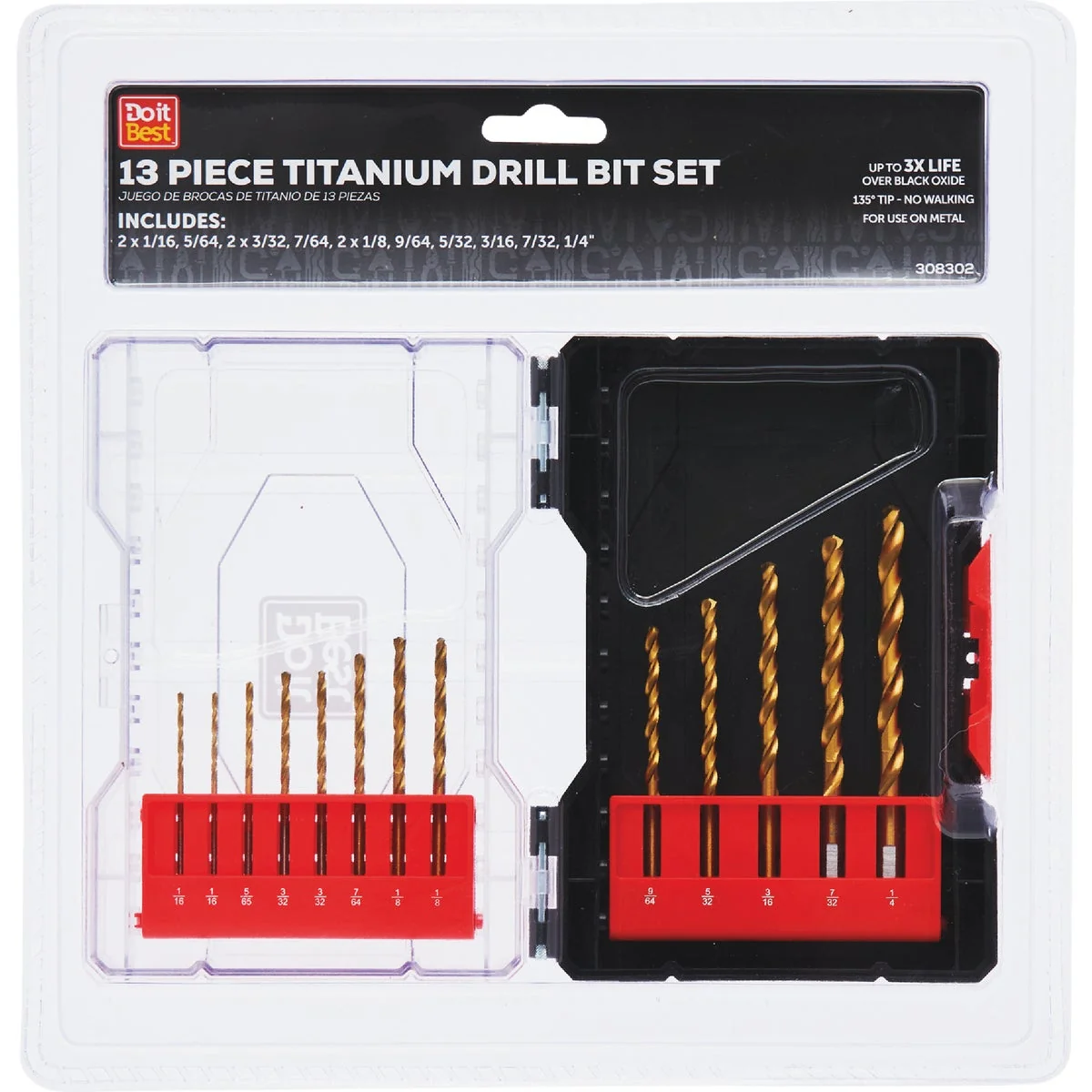 Official Do it 13-Piece Titanium Drill Set 1 16 In. thru 1 4 In. Powerful