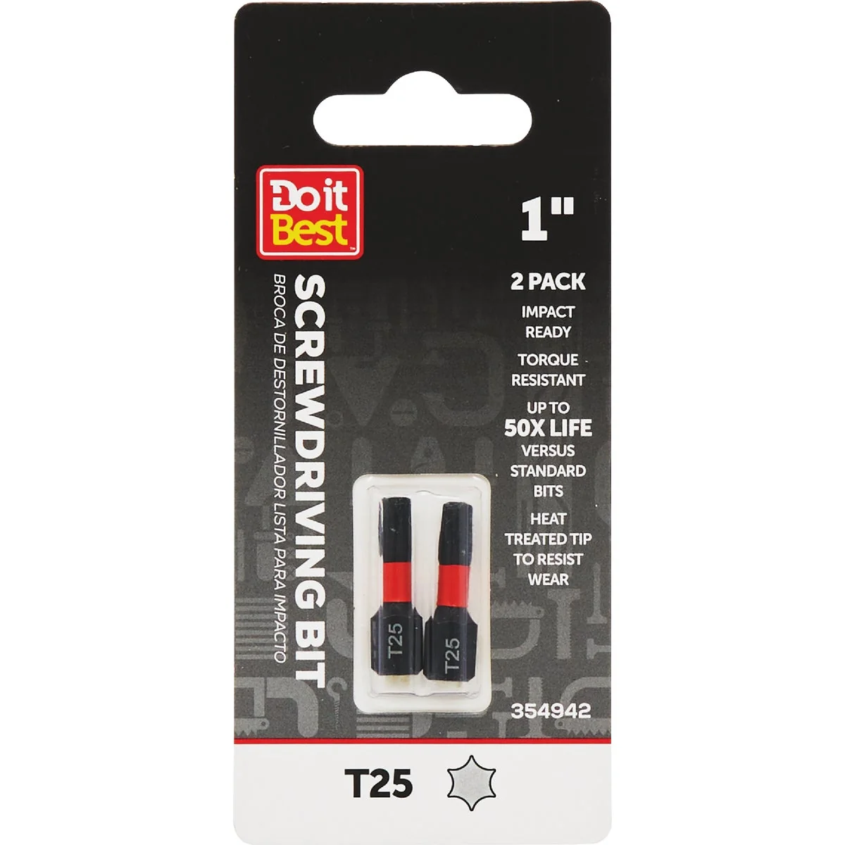 Fast Do it T25 Torx 1 In. Screwdriver Bit 2-Pack Crafted