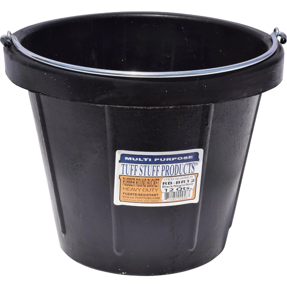 Convenient Tuff Stuff 12 Qt. Rubber Round Bucket Premium Material