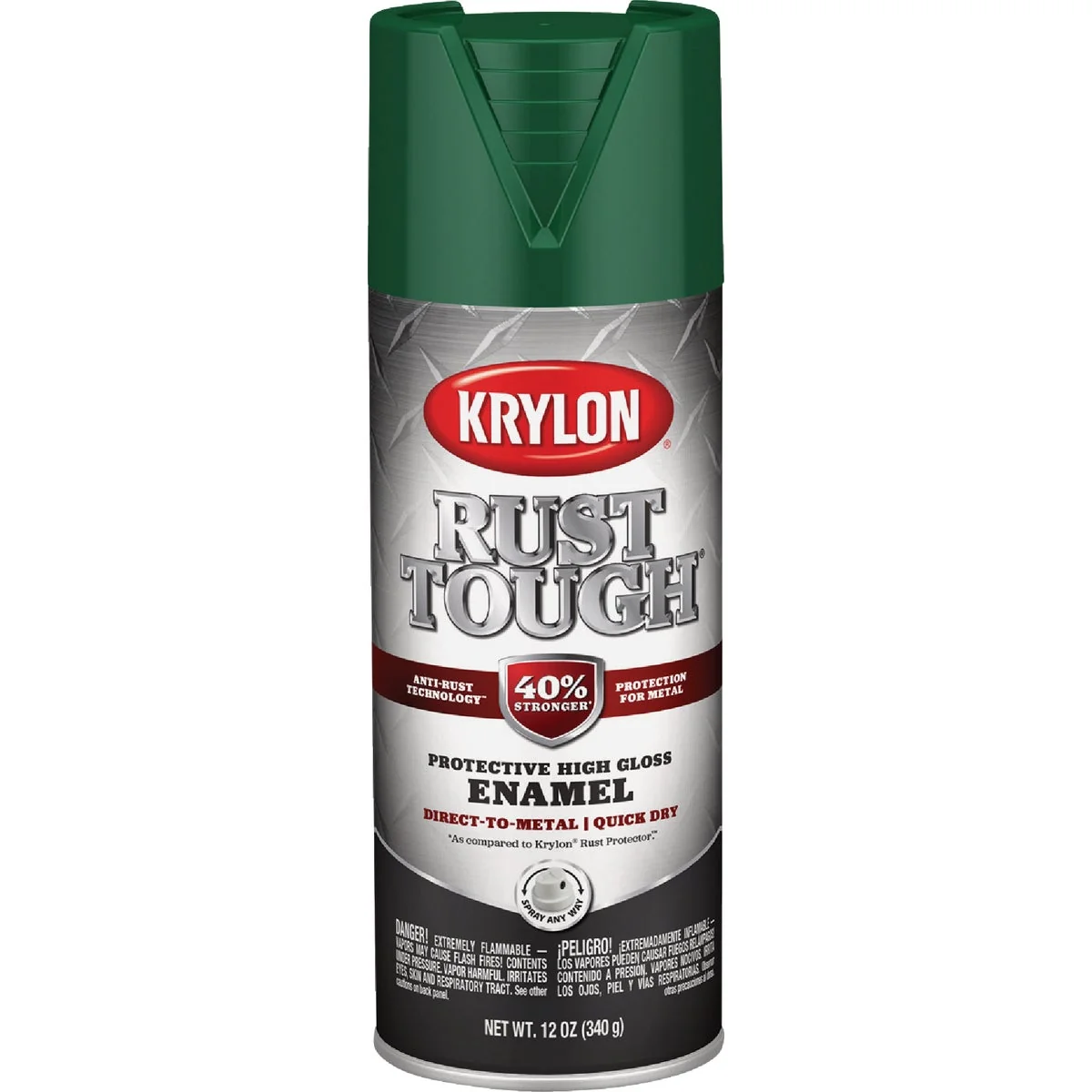 Verified Krylon Rust Tough 12 Oz. Gloss Alkyd Enamel Spray Paint Forest Green Reusable
