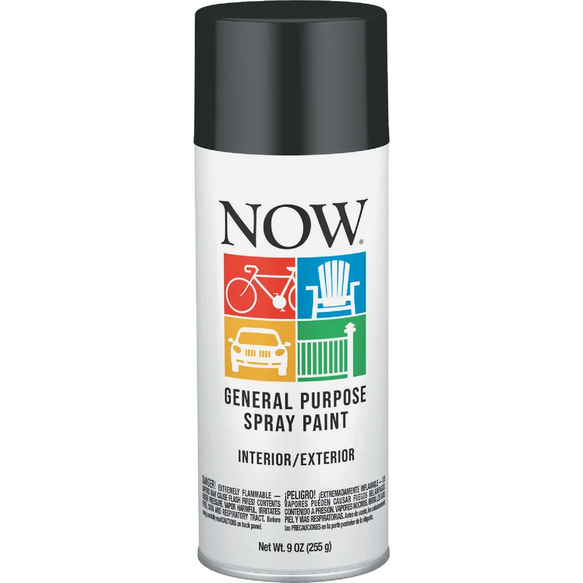 Professional Krylon Now 9 Oz. Gloss Black Spray Paint Fine Crafted