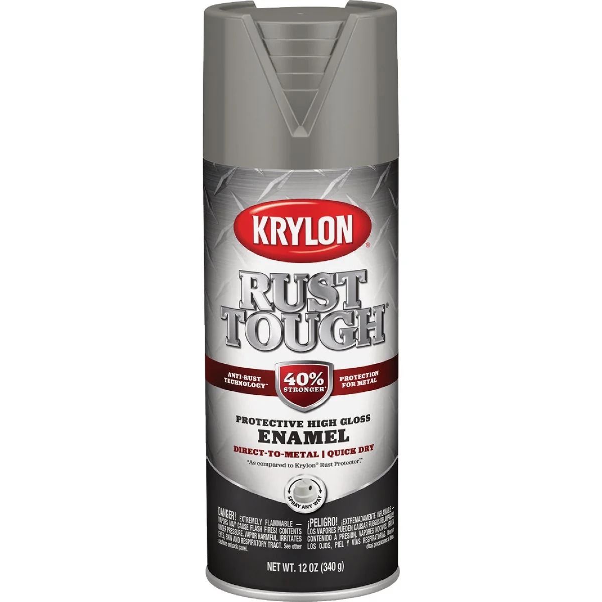Next-Generation Krylon Rust Tough 12 Oz. Gloss Alkyd Enamel Spray Paint Classic Gray Effective