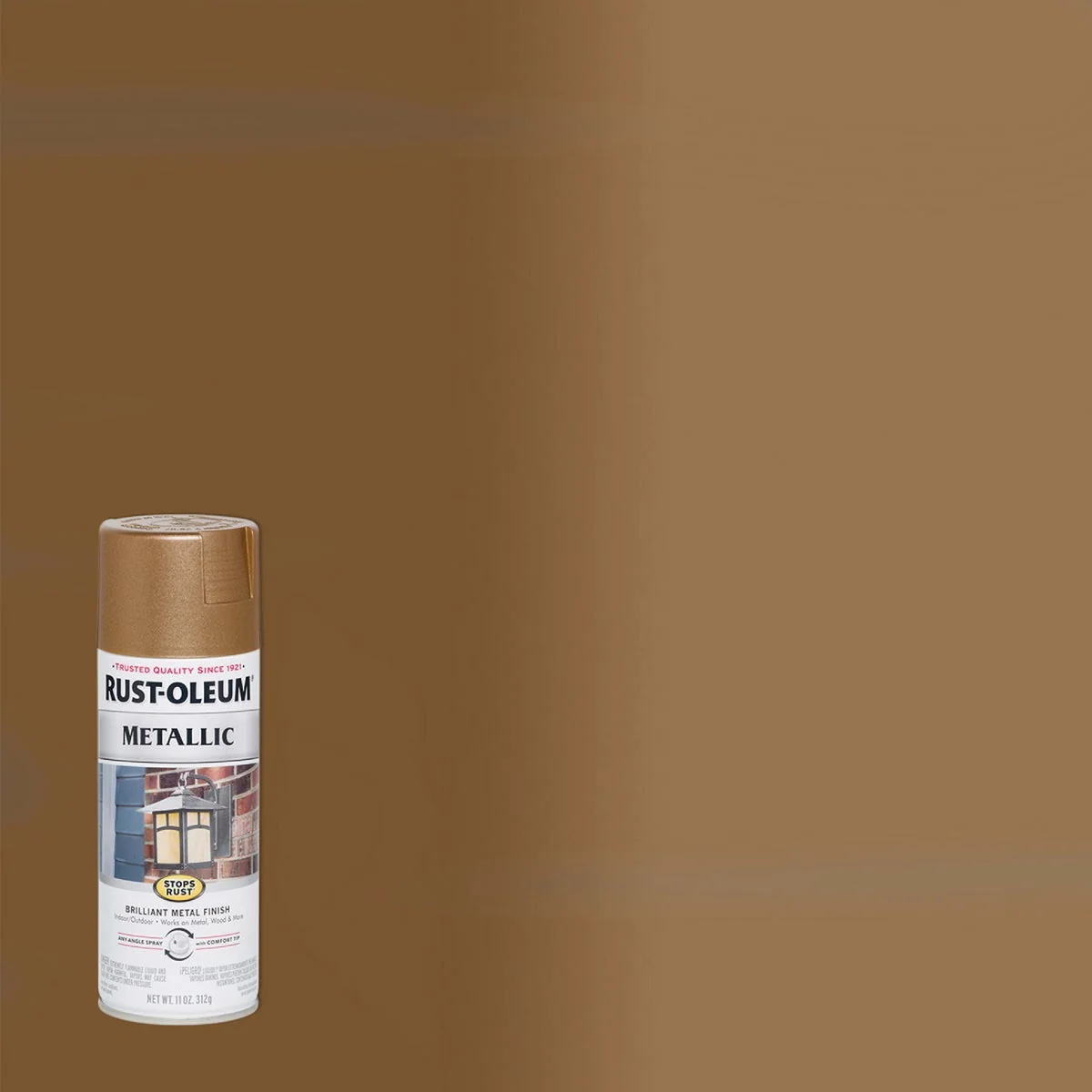 Casual Rust-Oleum Stops Rust 11 Oz. Metallic Spray Paint Antique Brass Traditional