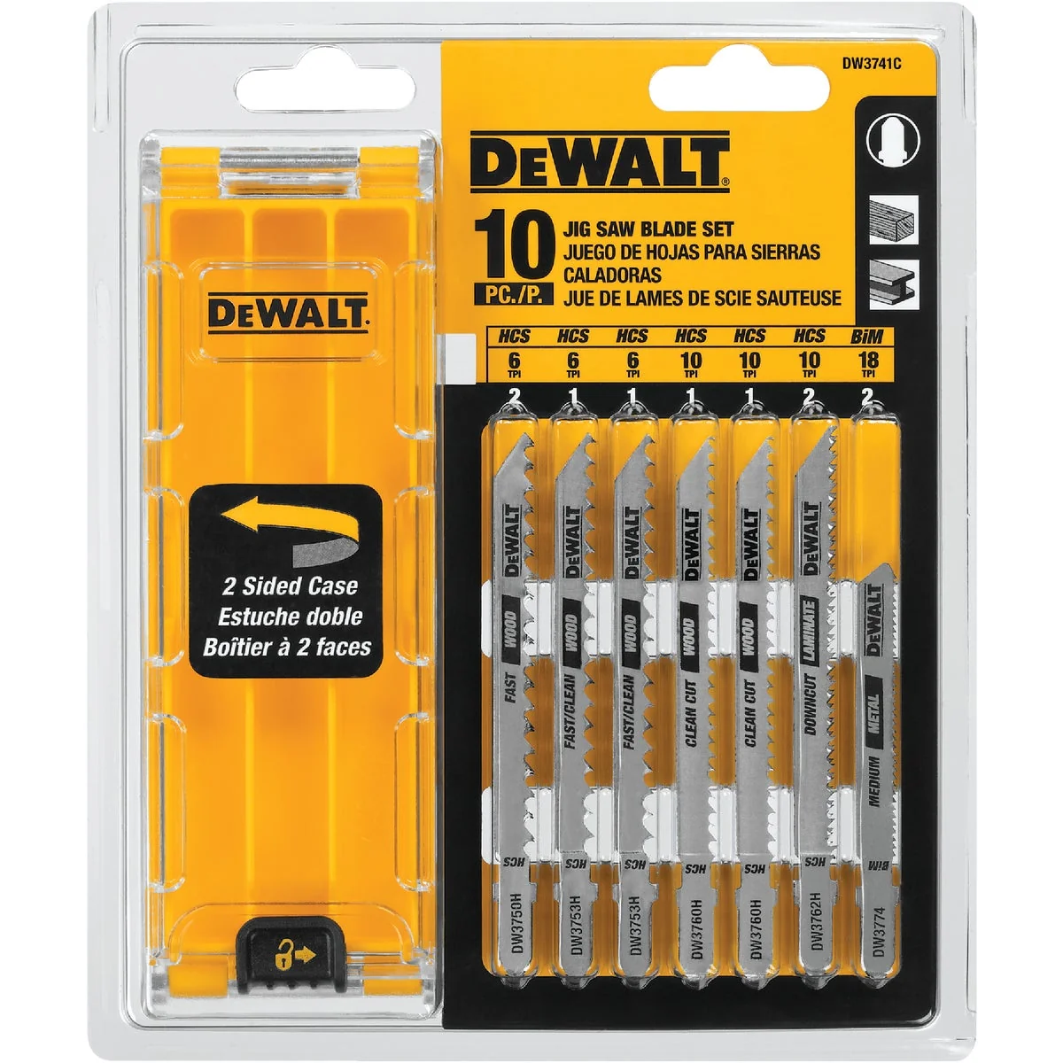 Comfortable DEWALT 10-Piece T-Shank Jig Saw Blade Set with Case Sustainable