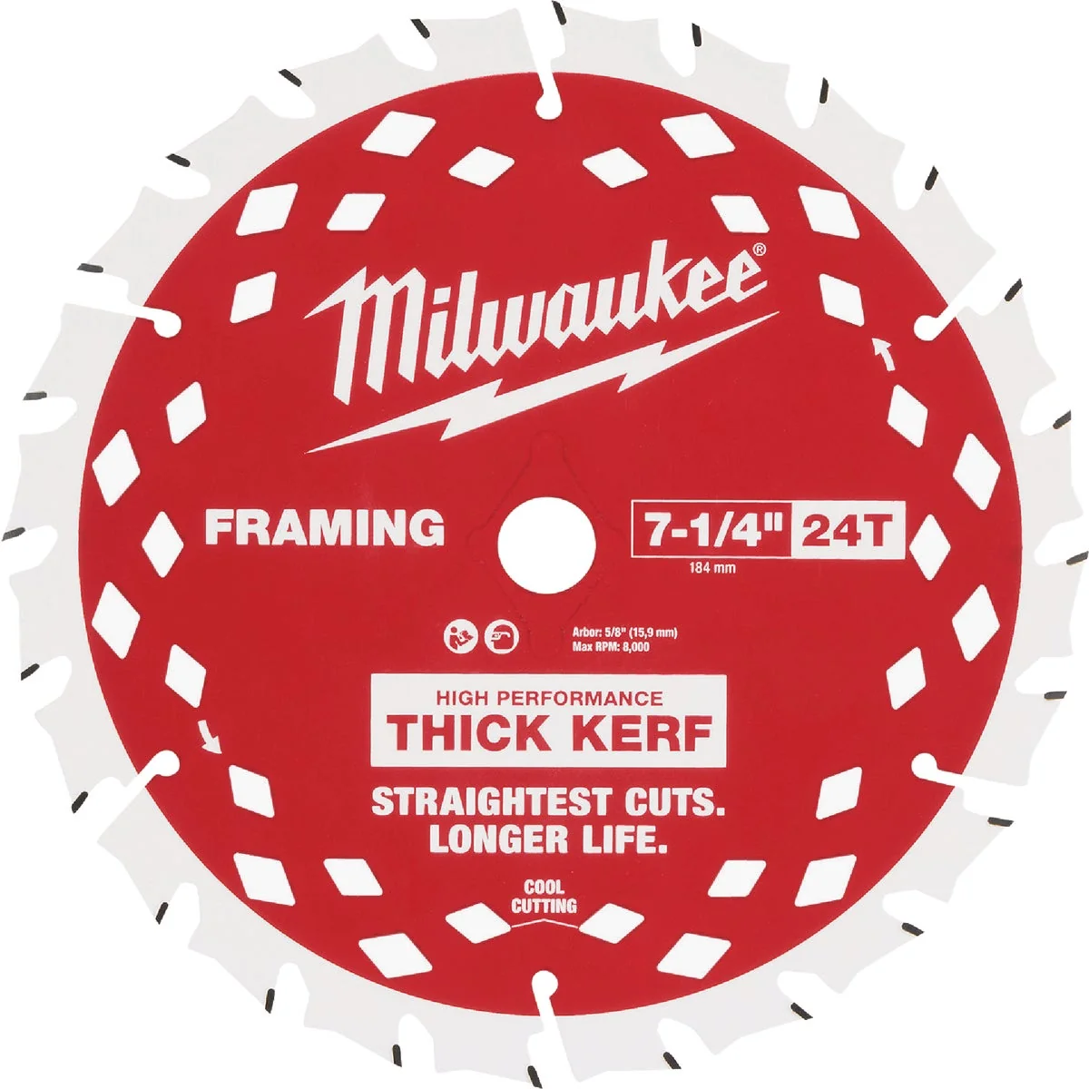 Traditional Milwaukee 7-1 4 In. 24-Tooth Thick Kerf Framing Circular Saw Blade 10-Pack Safe